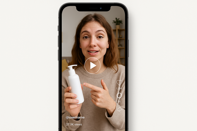 Create an example image of a UGC Video Ads